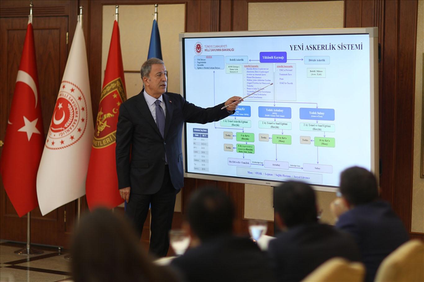 Bakan Akar'dan yeni askerlik sistemine ilişkin açıklama Bakan Akar'dan yeni askerlik sistemine ilişkin açıklama